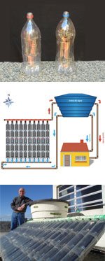 Transformando embalagens descartáveis em aquecedor solar