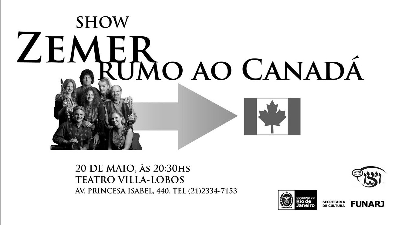 Grupo Zemer rumo ao Canadá