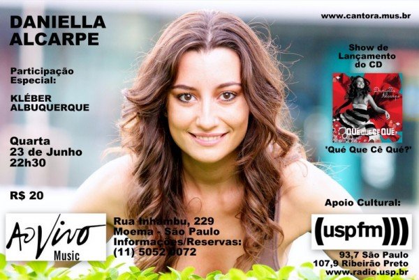 Show de Daniella Alcarpe no Ao Vivo Music Bar