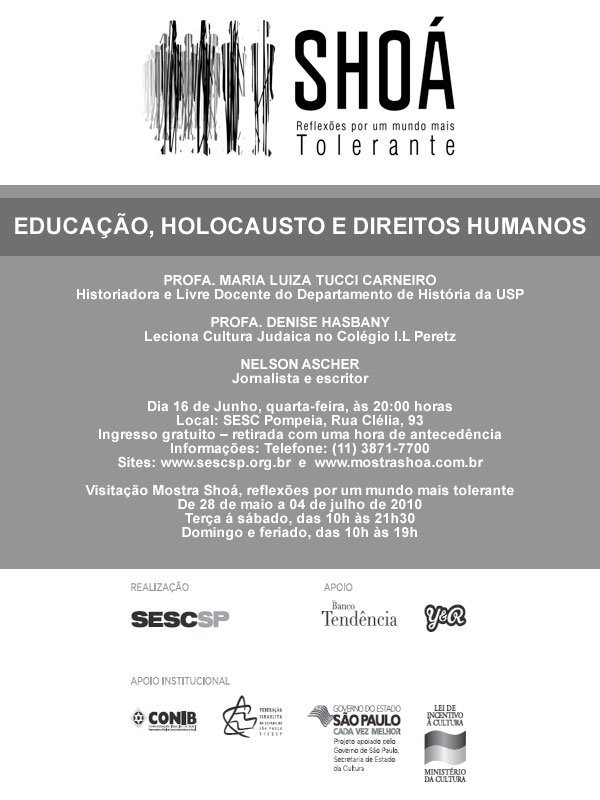 Mostra Shoá – Debate