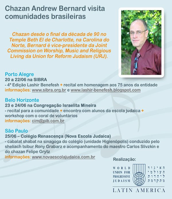 Chazan Andrew Bernard visita o Brasil