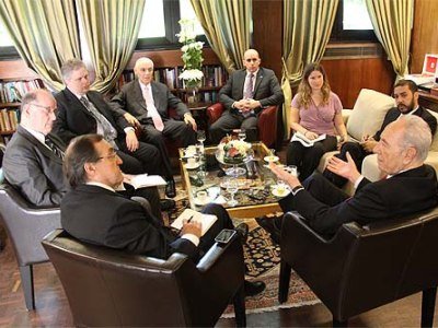 Renomados jornalistas brasileiros visitam Israel e encontram Shimon Peres
