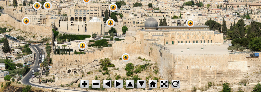 Tour virtual em Jerusalém