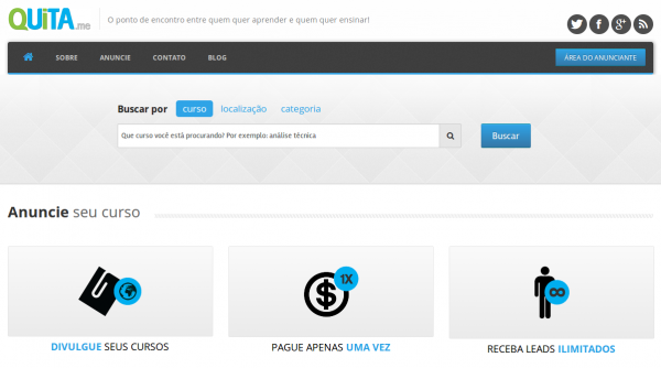 QUITA.me – Para encontrar e divulgar cursos pela Internet