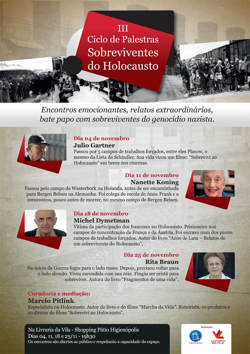 Evento em SP reúne sobreviventes do Holocausto