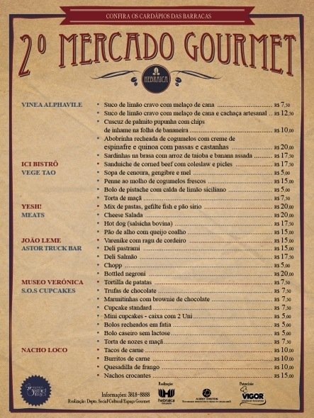 Amanhã acontece o 2º Mercado Gourmet!