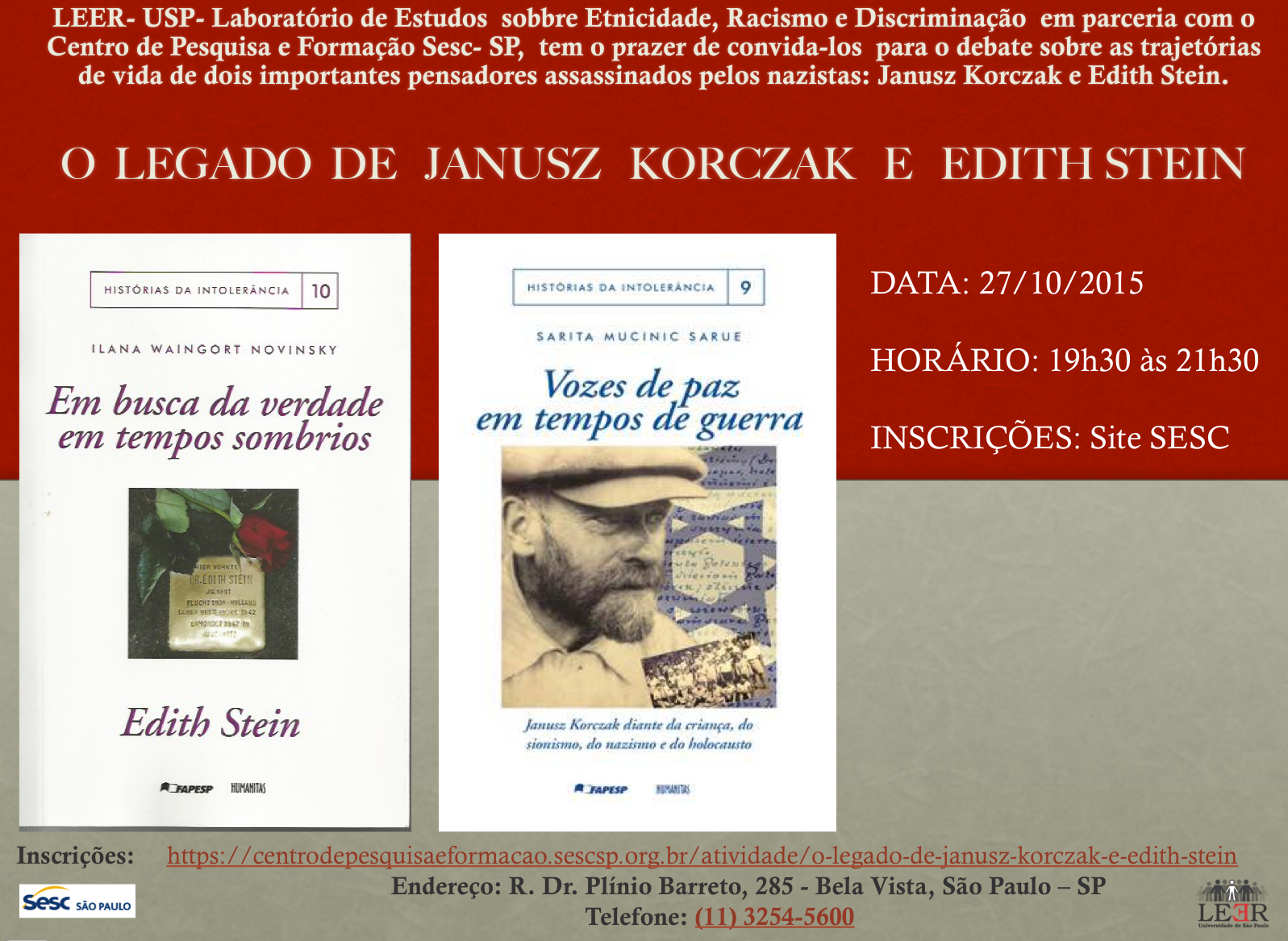 O LEGADO DE JANUSZ KORCZAK E EDITH STEIN