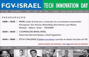 FGV-ISRAEL TECH INNOVATION DAY ACONTECE EM SP