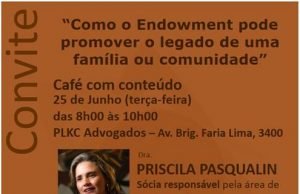 Cambici e PLKC Advogados realizam palestra gratuita sobre Fundos Patrimoniais