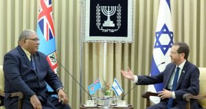 O Presidente Isaac Herzog se reune com o presidente de Fiji