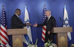 O ministro da Defesa Yoav Gallant se reúne com o secretário de Defesa dos EUA, Lloyd Austin