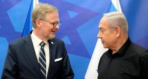 Netanyahu reúne-se com o primeiro-ministro checo, Petr Fiala
