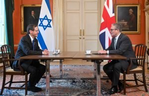 Presidente de Israel se encontra com o primeiro-ministro britânico