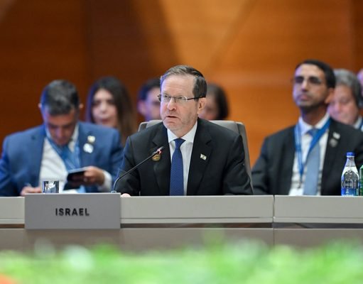 O Presidente Herzog discursa na 7ª Cúpula da CICA no Azerbaijão
